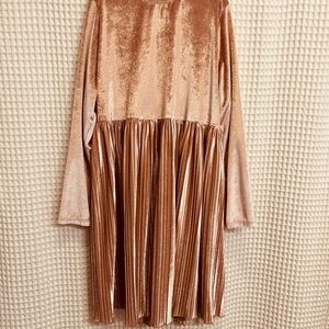 Wonder Nation Shimmering Gold A-Line Dress